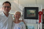 Kenneth Cadwallade President Oil Painters of America and Elizabeth quick paint 2nd place Win at Dexter Mi 2014